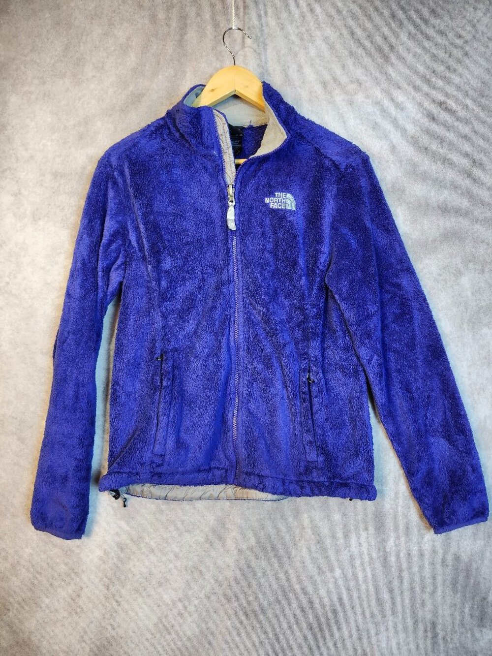 The North Face Purple Fuzzy Full Zip Jacket Size Medium